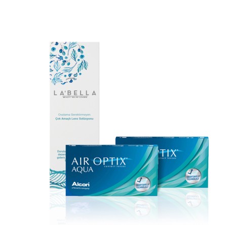 2 Kutu Air Optix Aqua - 6Lı Paket + 360ml Solüsyon
