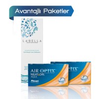 2 Kutu Air Optix Night & Day Aqua - 6'Lı Paket + 360ml Solüsyon