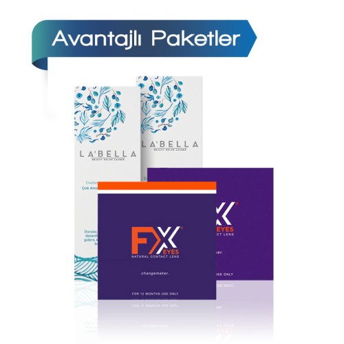 2 Kutu Fx Eyes Lens (1 Yıllık)  + Solüsyon 2 Kutu Fx Eyes Lens (1 Yıllık)  + Solüsyon