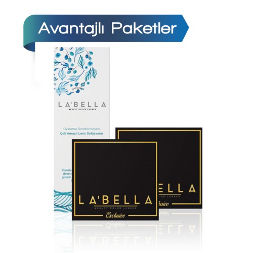 2 Kutu Labella Exclusive (3 Aylık) + 360 Ml Solüsyon 2 Kutu Labella Exclusive (3 Aylık) + 360 Ml Solüsyon