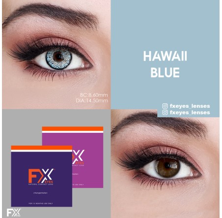 FX Eyes Mavi Renk Hawaii Blue (1 YILLIK)