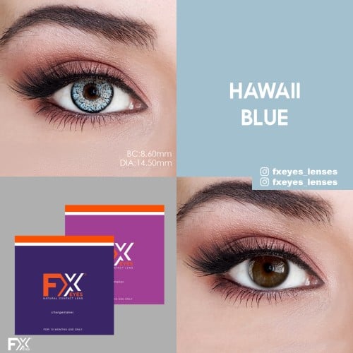 FX Eyes Mavi Renk Hawaii Blue (1 YILLIK)