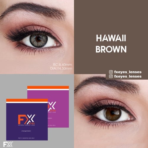 Fx Eyes Ela Renk Hawai Brown (1 Yıllık)
