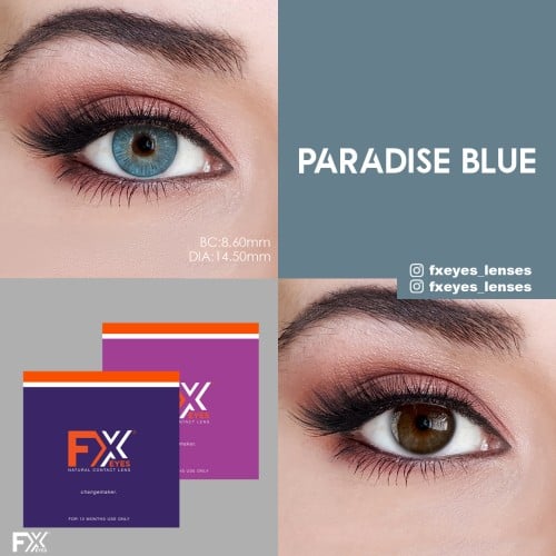 FX Eyes Mavi Renk Paradise Blue  (1 Yıllık)