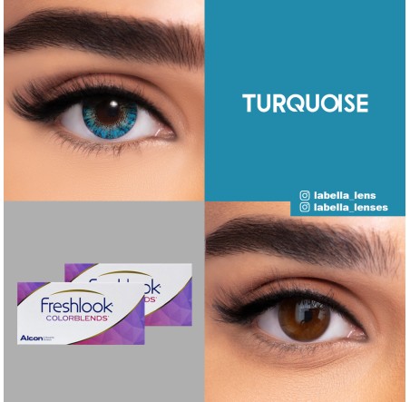 Freshlook Colorblends Gri Renk Turquoise (1 Aylık)