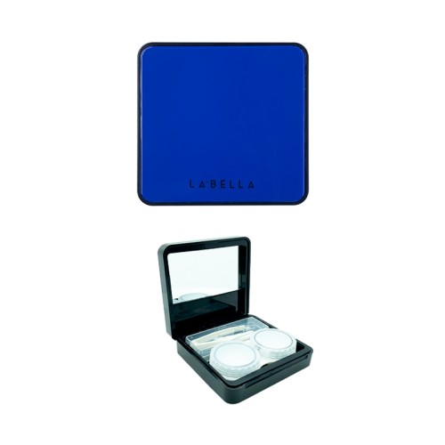 Lacivert Renk Mıknatıslı Lens Kabı Kare Kutu 