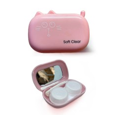 Soft Clear Pembe Renk Lens Kabı