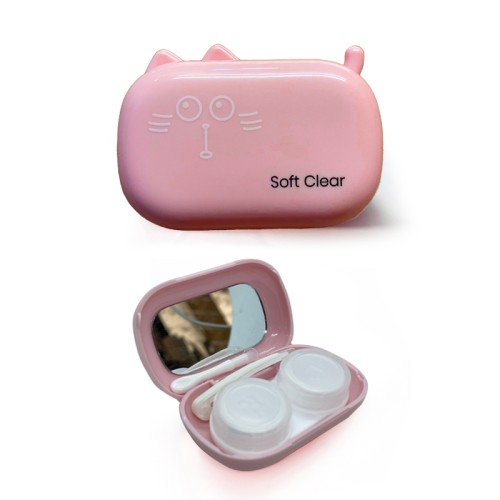 Soft Clear Pembe Renk Lens Kabı