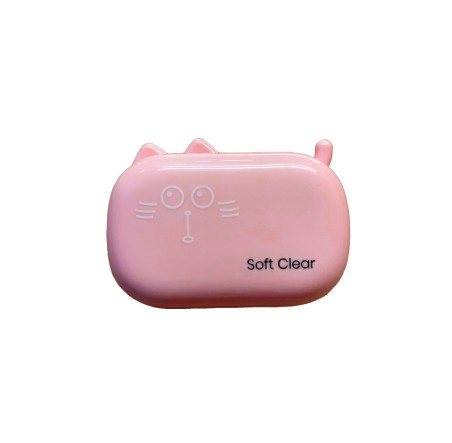 Soft Clear Pembe Renk Lens Kabı