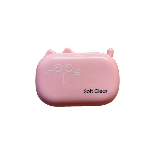 Soft Clear Pembe Renk Lens Kabı