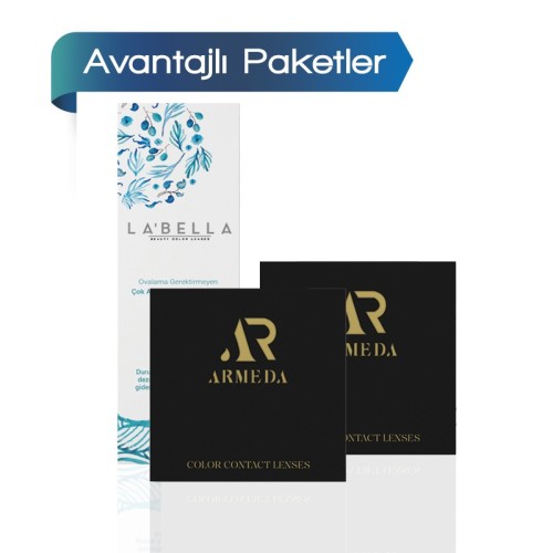 2 Kutu Armeda Serisi Renkli Lens (6 Aylık) + Solüsyon
