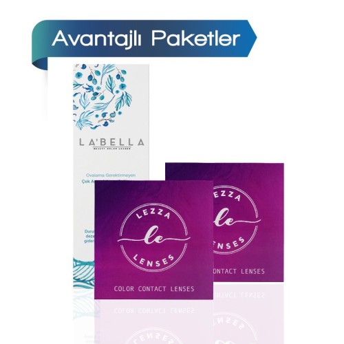2 Kutu Lezza Kontakt Lens (6 Aylık) + Solüsyon
