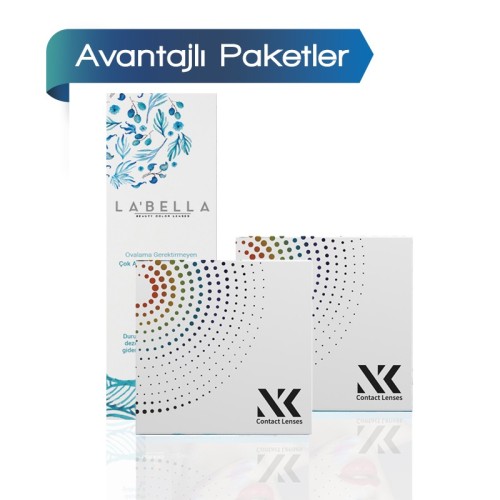 2 Kutu NK Renkli Lens (6 Aylık) + Solüsyon