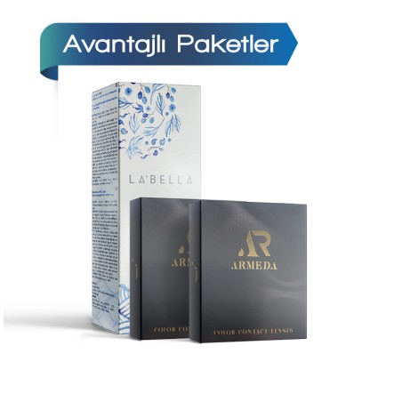 2 Kutu Armeda Renkli Lens (1 Yıllık) + Solüsyon