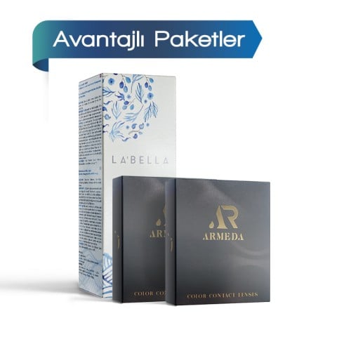 2 Kutu Armeda Renkli Lens (1 Yıllık) + Solüsyon
