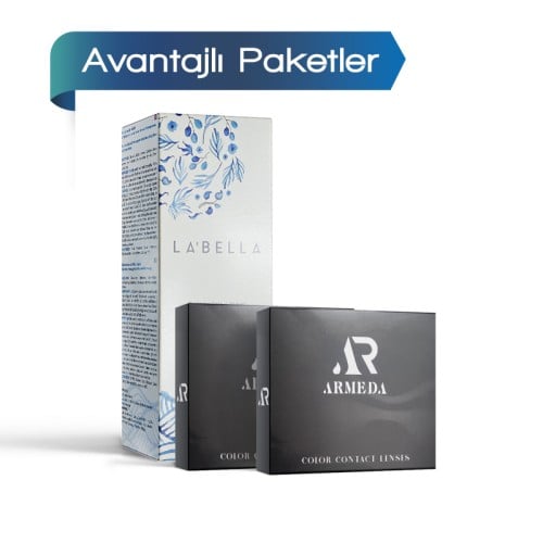 2 Kutu Armeda Serisi Renkli Lens (6 Aylık) + Solüsyon