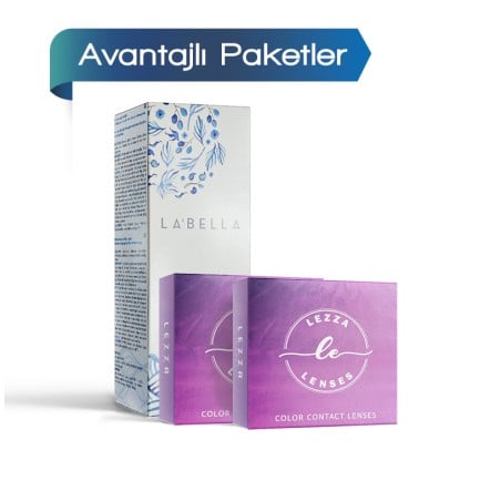 2 Kutu Lezza 1 Yıllık Renkli Lens + Solüsyon