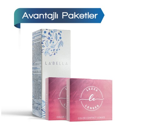 2 Kutu Lezza Kontakt Lens (6 Aylık) + Solüsyon
