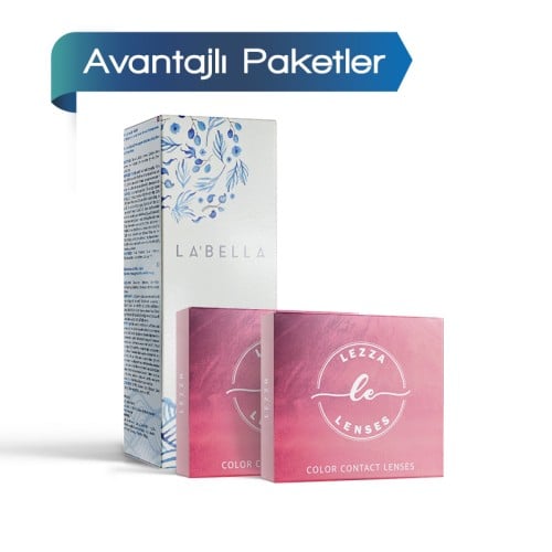 2 Kutu Lezza Kontakt Lens (6 Aylık) + Solüsyon
