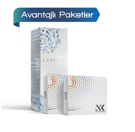2 Kutu NK Renkli Lens (6 Aylık) + Solüsyon