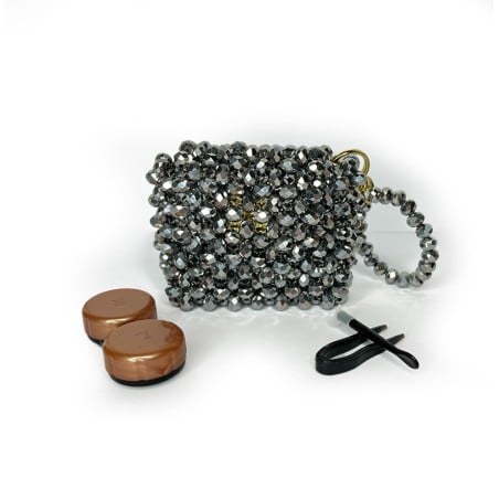 Kristal Tasarım Lens Çantası – Beyaz