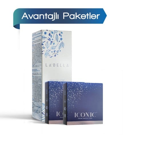 Iconic Renkli Lens Haresiz (3 Aylık) 2 + 2 Adet 
