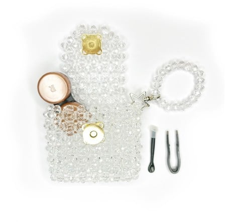 Kristal Tasarım Lens Çantası – Beyaz