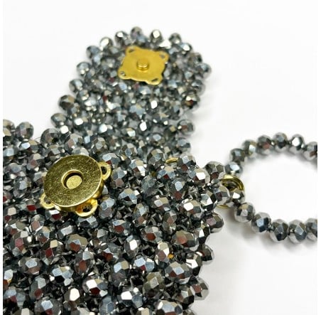 Kristal Tasarım Lens Çantası – Beyaz