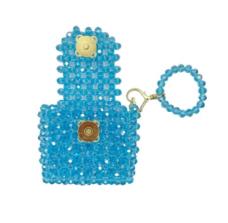 Kristal Tasarım Lens Çantası – Mavi