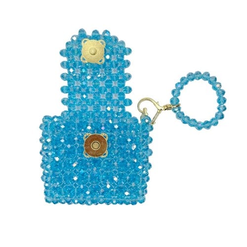 Kristal Tasarım Lens Çantası – Mavi