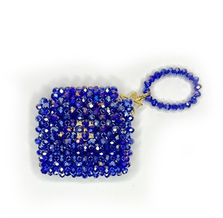 Kristal Tasarım Lens Çantası – Mor