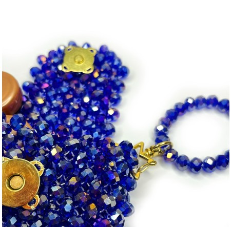 Kristal Tasarım Lens Çantası – Mor