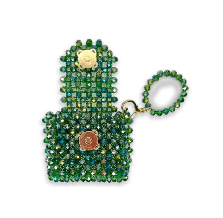 Kristal Tasarım Lens Çantası – Yeşil