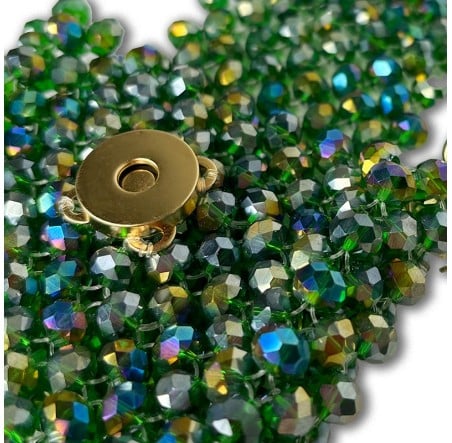 Kristal Tasarım Lens Çantası – Yeşil