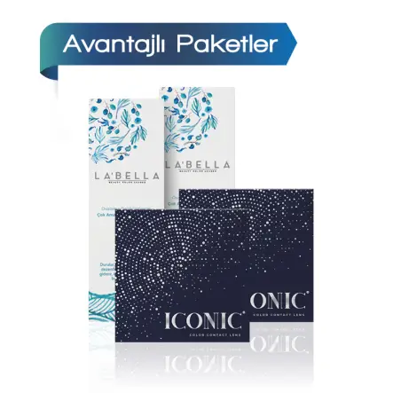 Iconic Renkli Lens Haresiz (3 Aylık) 2 + 2 Adet