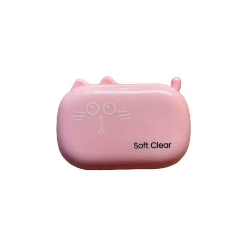 Soft Clear Pembe Renk Lens Kabı